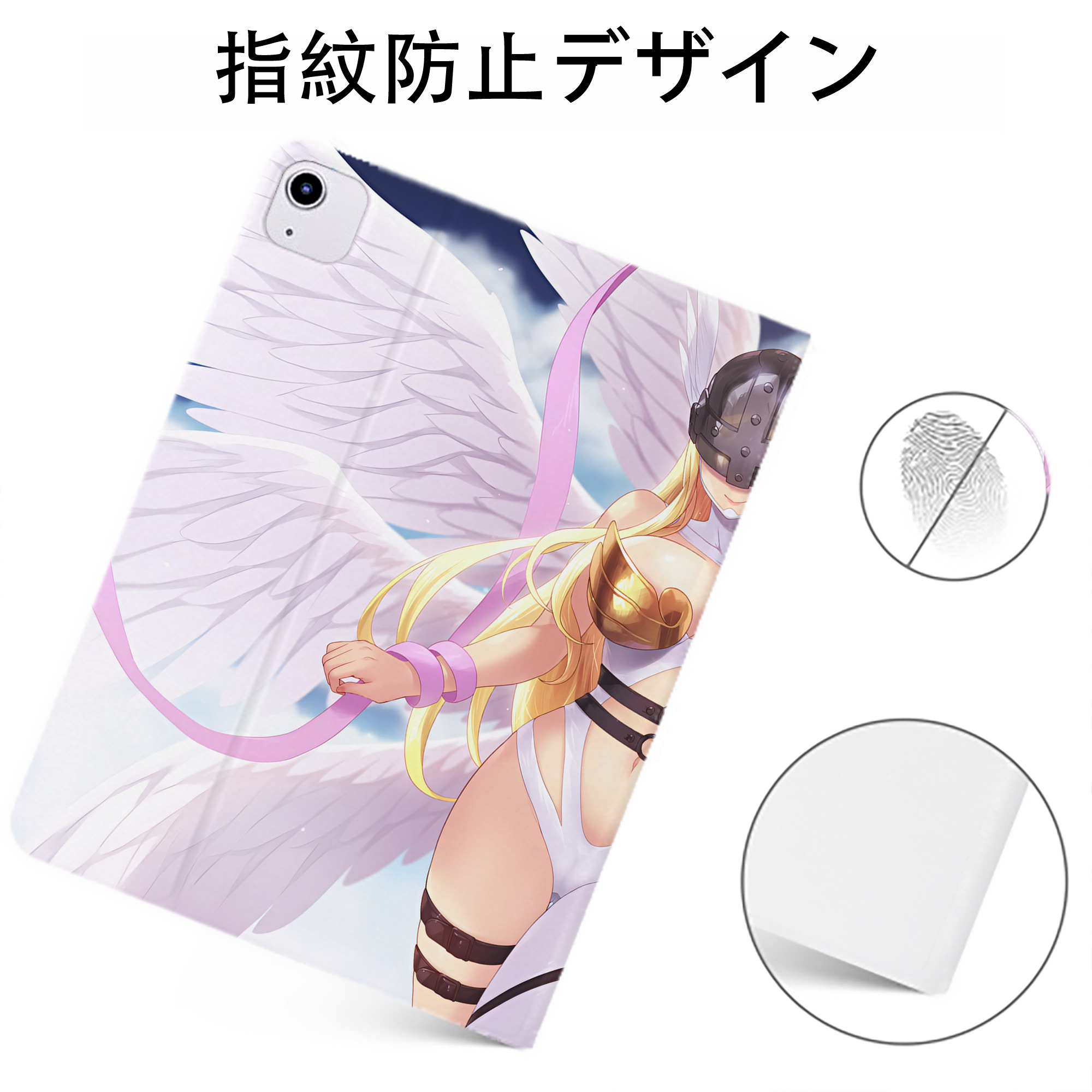 （画像用） Digimon デジタルモンスター/デジモン IPadケース ペンホルダー付き ブックスタイルデザイン